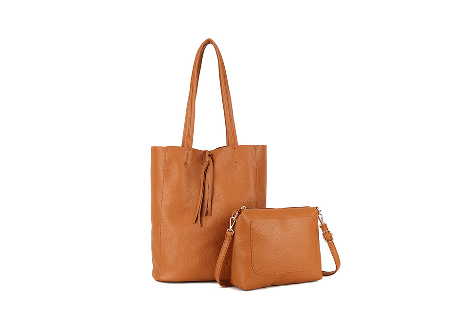 Long & Son Ladies Bucket Shaped Faux Leather Handbag/ With cross body