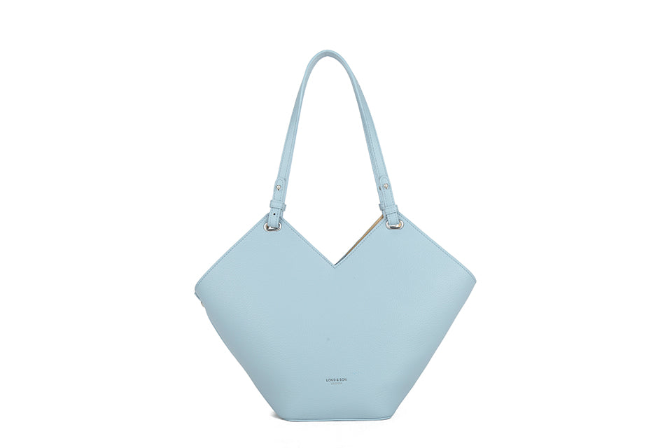 LONG & SON BLUE HEART SHAPED HAND BAG