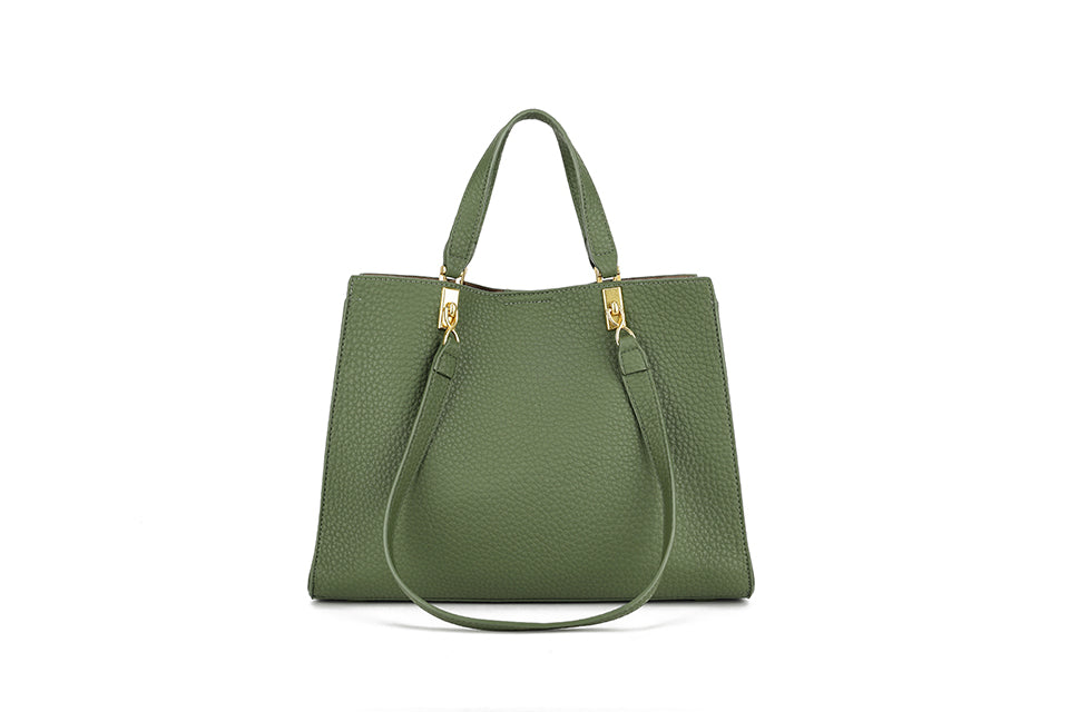 Long & Son Ladies Faux Leather Grab Handle Handbag With Shoulder Straps