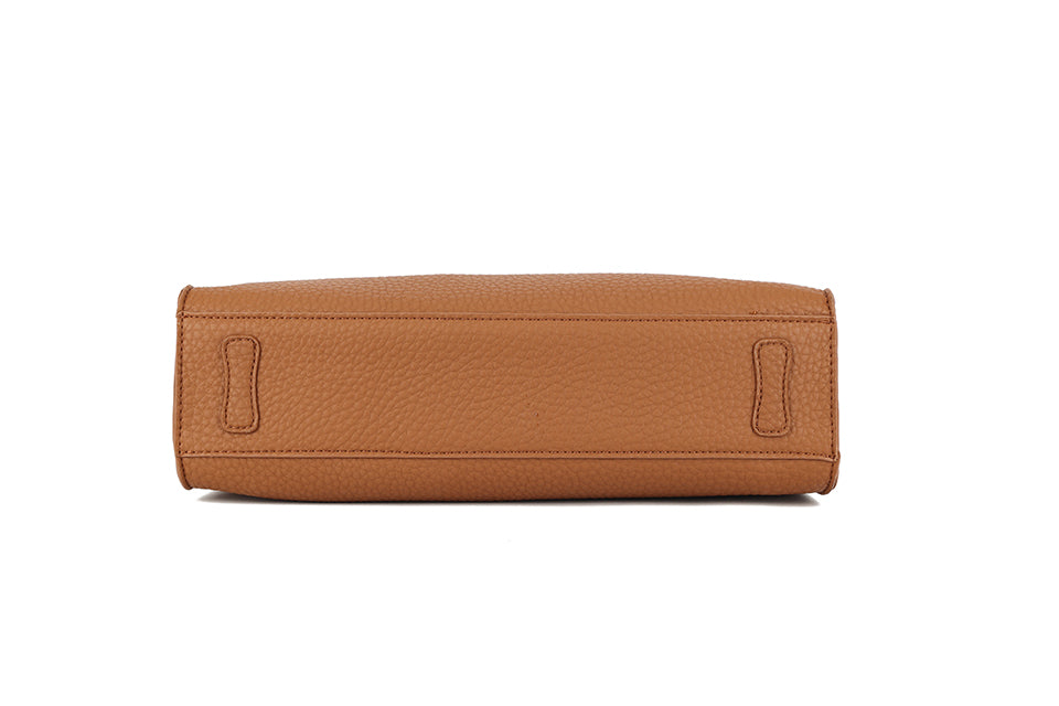 Long & Son Ladies Faux Leather Grab Handle Handbag With Shoulder Straps