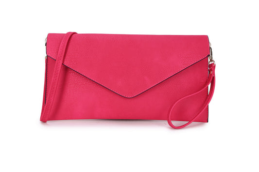 LONG & SON FOLD OVER CLUTCH w STRAP