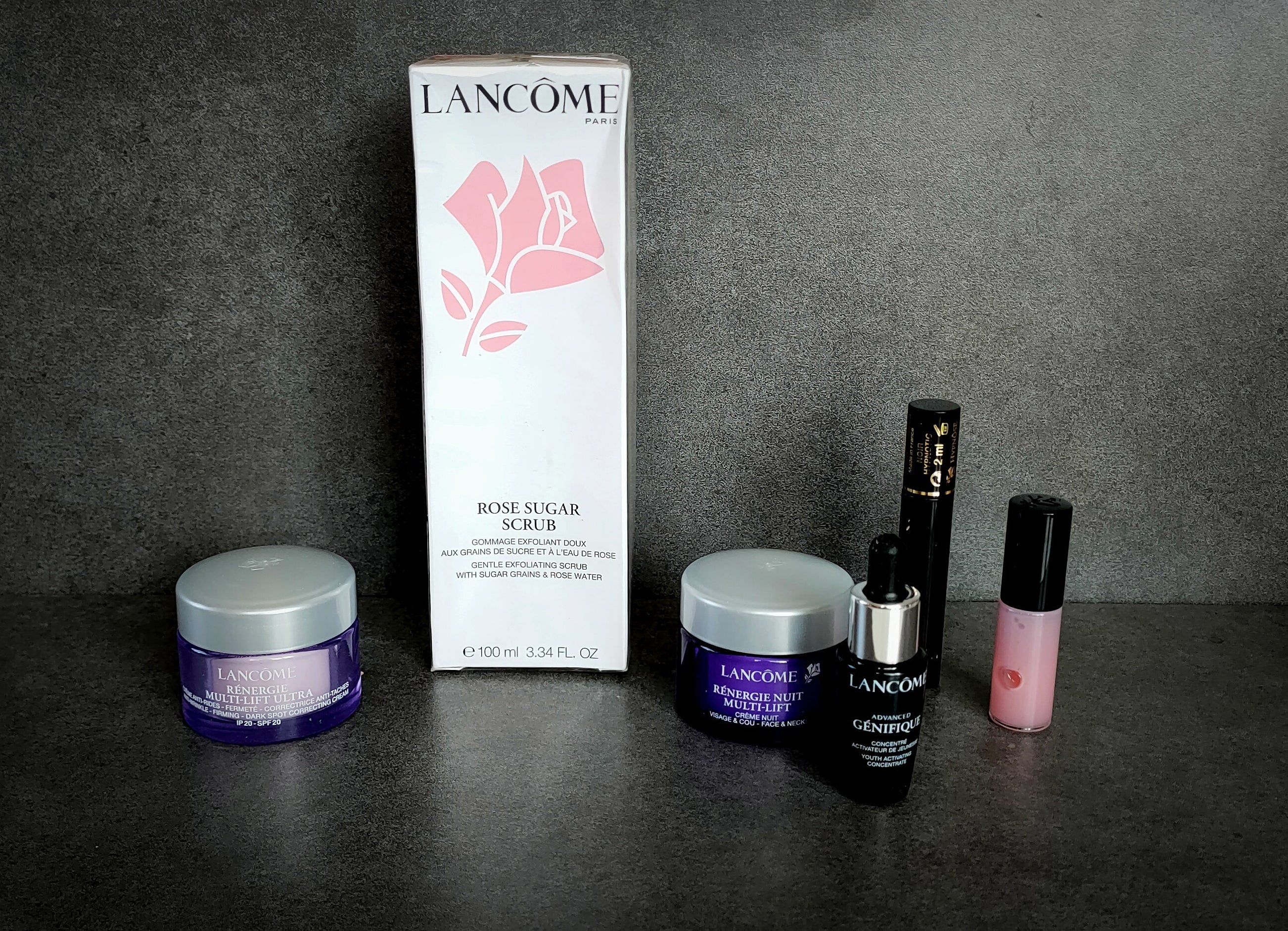 Lancome sugar scrub set