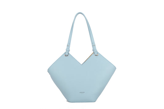 LONG & SON BLUE HEART SHAPED HAND BAG