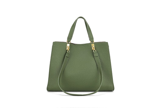 Long & Son Ladies Faux Leather Grab Handle Handbag With Shoulder Straps